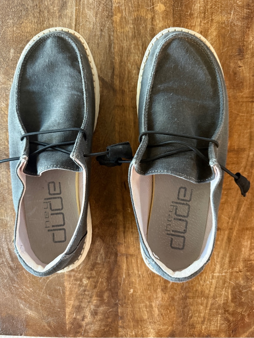 Hey Dude Gray Canvas Slip-On Loafers